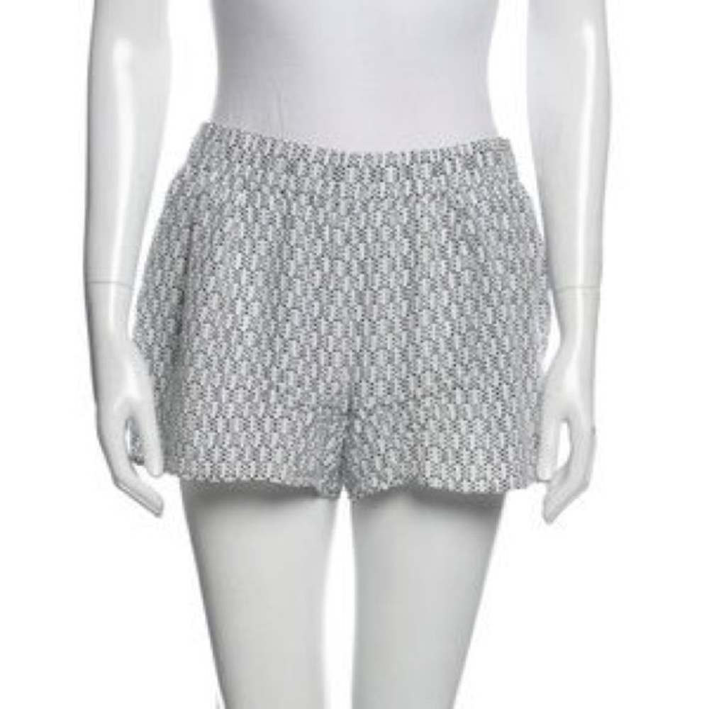 JOIE silk polka dot shorts navy and white